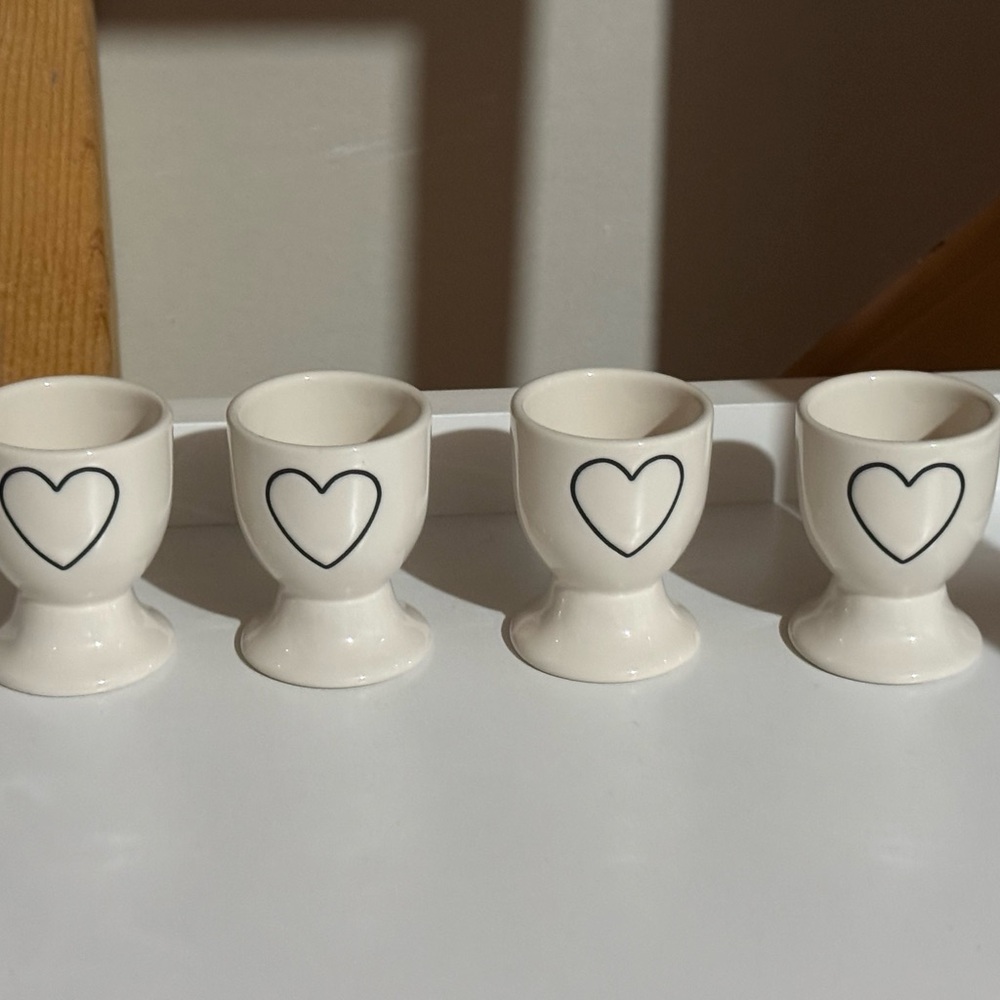 Heart Design Egg Cups - Set of 4 Rae Dunn